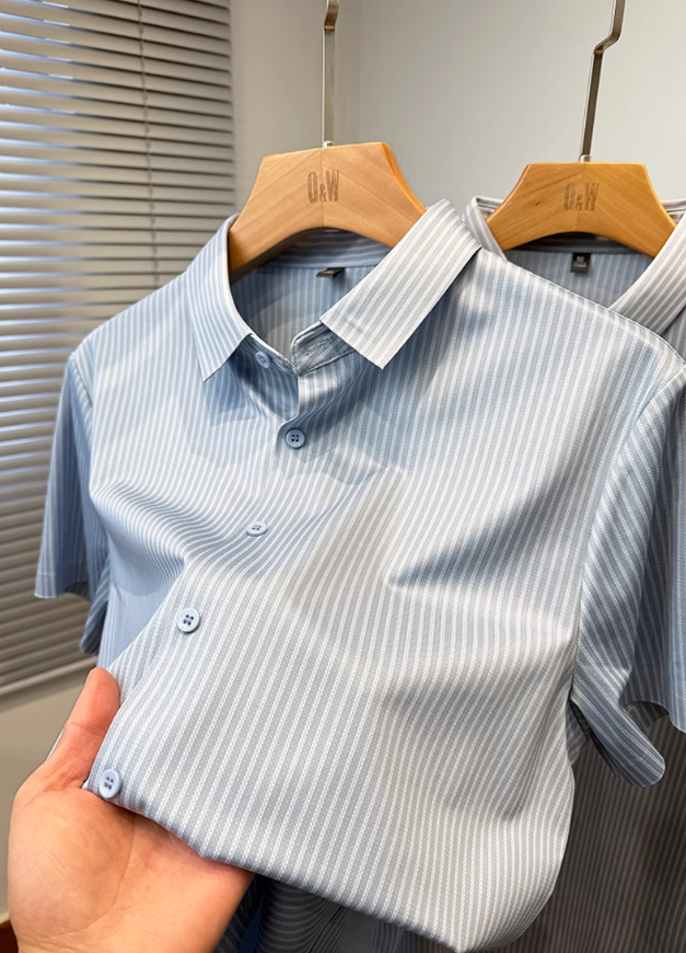 Ice Silk Short Sleeve Vertical